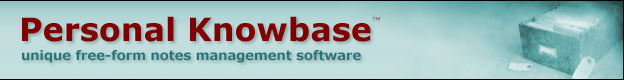 Personal Knowbase: unique free-form notes management software